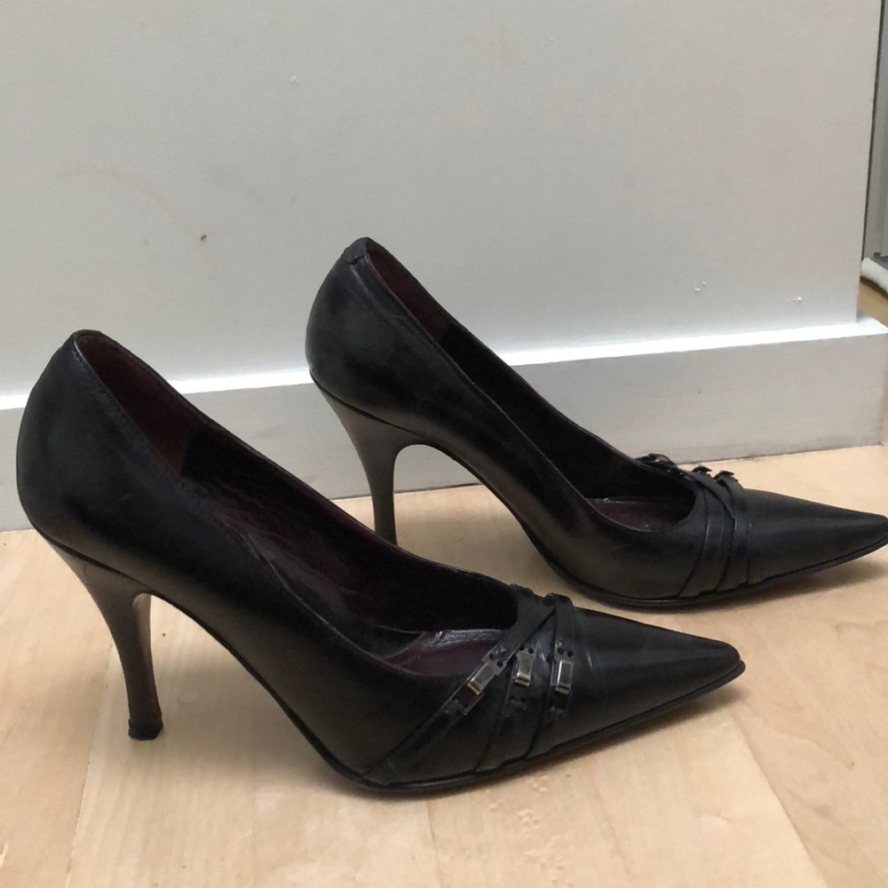 Black Via Spiga leather  heels